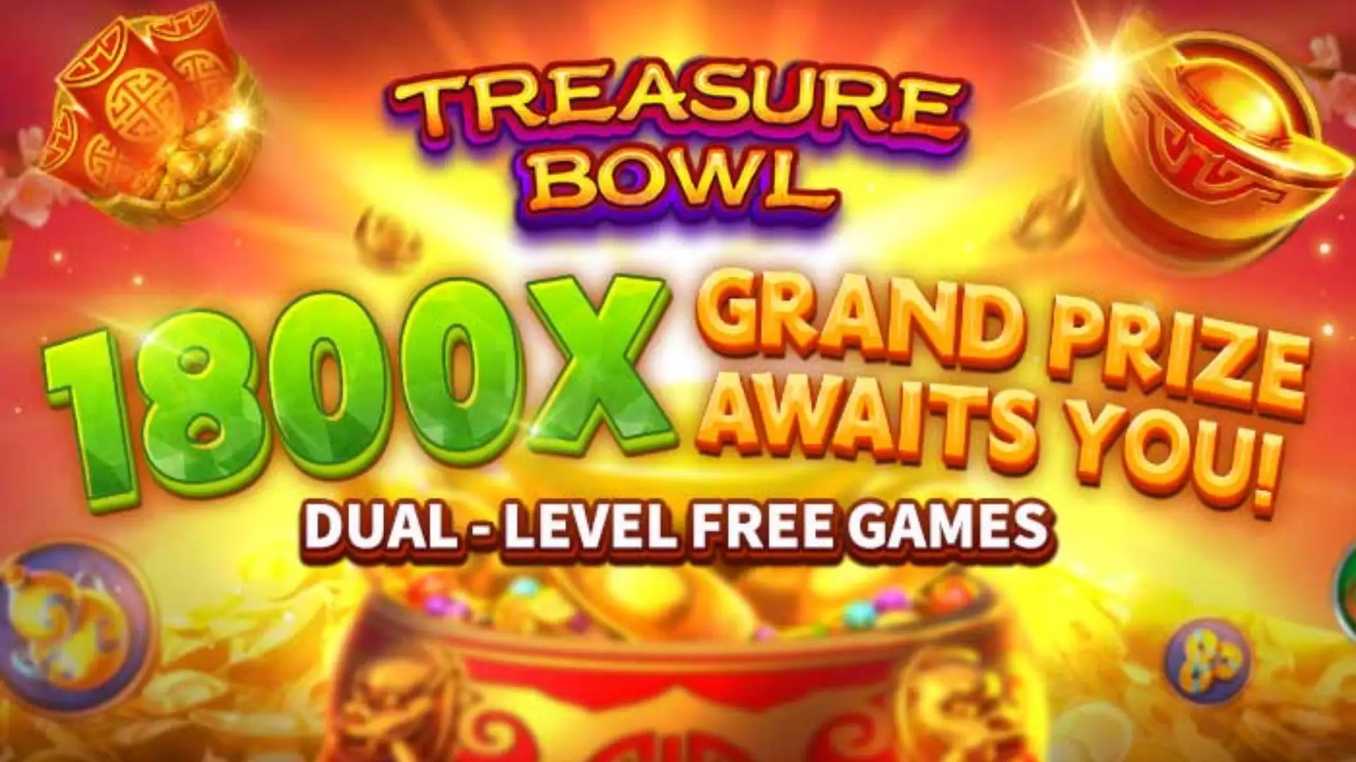 Multiplicadores Treasure Bowl ferraripg - 7777x Máximo com Tigela Dourada